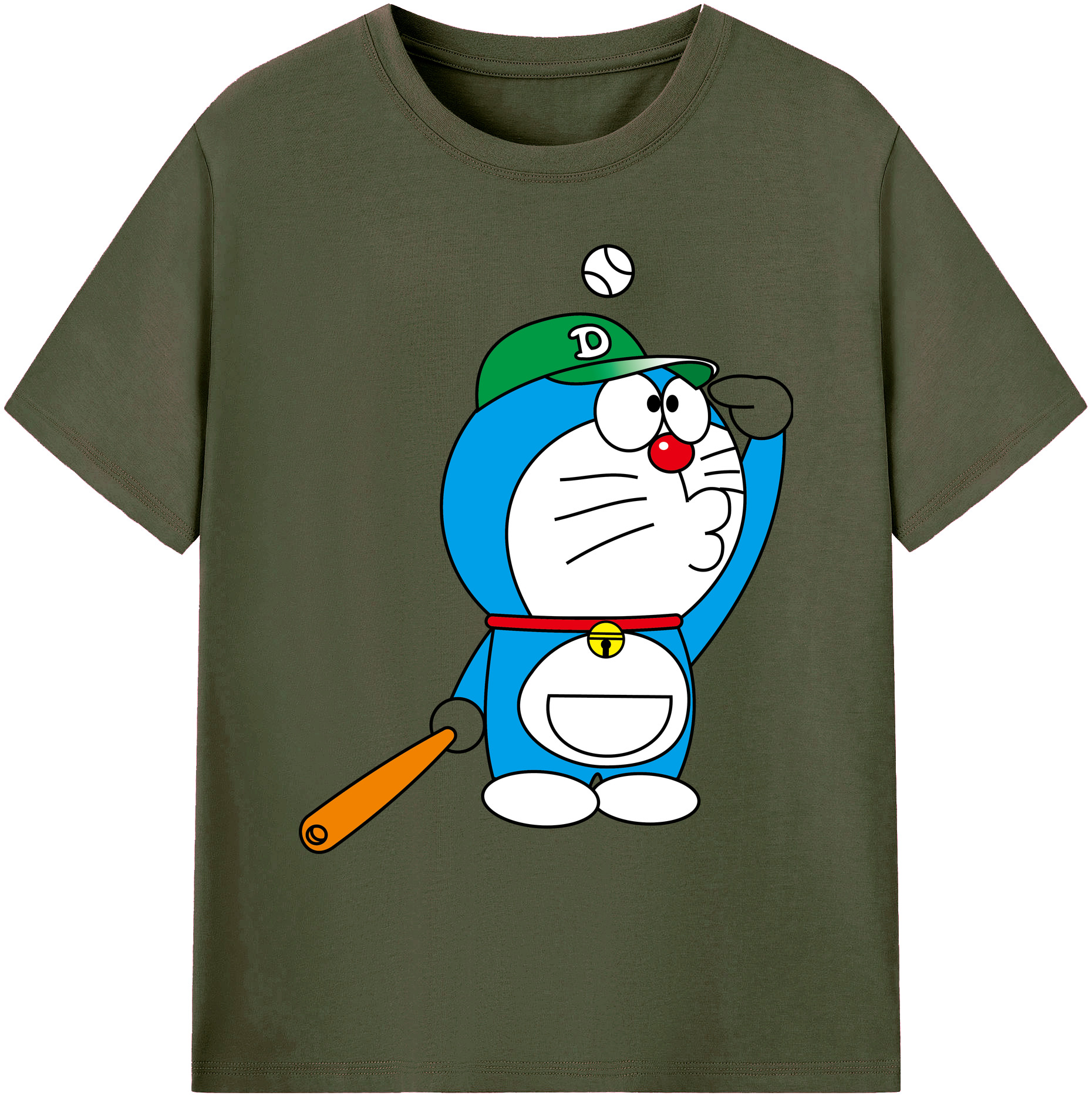 （画像用） ドラえもん Doraemon 綿100％ メンズ半袖Tシャツ｜肌触りやわらか＆通気性